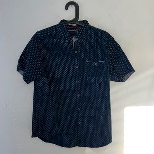 Cactus Man Mens Medium Button Up Short Sleeve Dress Shirt